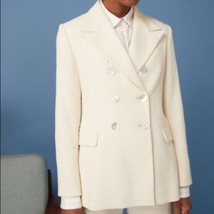 AlexaChung Alexa Chung Francoise Cream Blazer